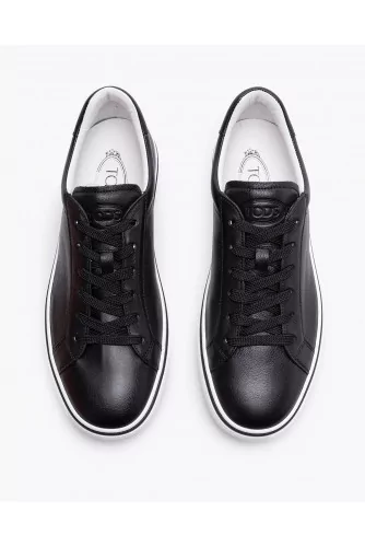 Allacciato Cassetta - Nappa leather sneakers with tone/tone shoe laces