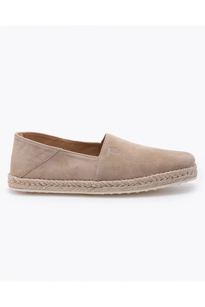 Suede espadrilles avec rope outer sole