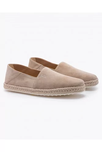 Suede espadrilles avec rope outer sole