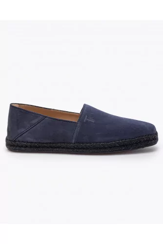 Suede espadrilles avec rope outer sole