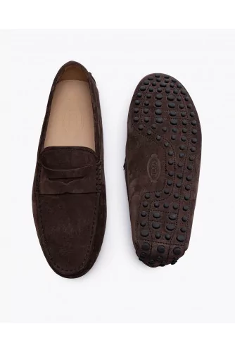 Gommino - Split leather moccasins with decorative penny strap