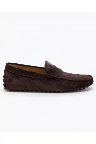 Gommino - Split leather moccasins with decorative penny strap
