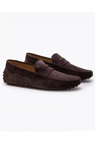 Gommino - Split leather moccasins with decorative penny strap