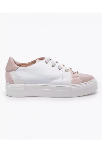 Nappa leather flat sneakers