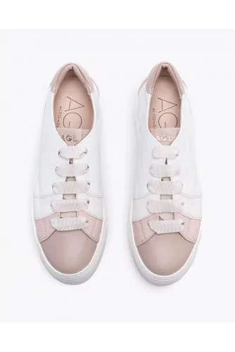 Nappa leather flat sneakers