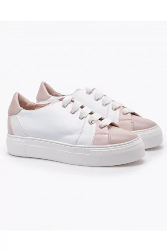 Nappa leather flat sneakers