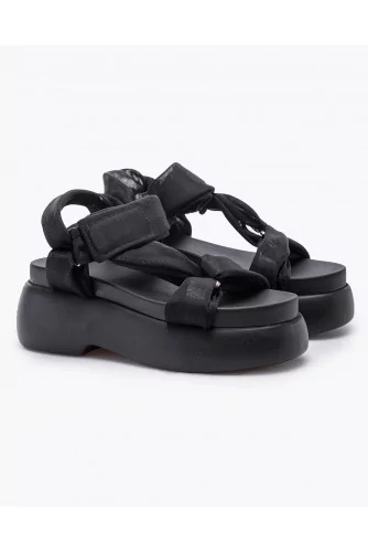 Achat Sandals with tulle strips and compensated soles - Jacques-loup