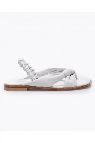 Nappa leather sandals with draped bands