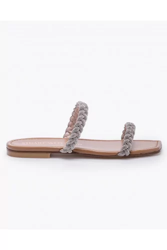 Achat Leather mules with braided bands - Jacques-loup