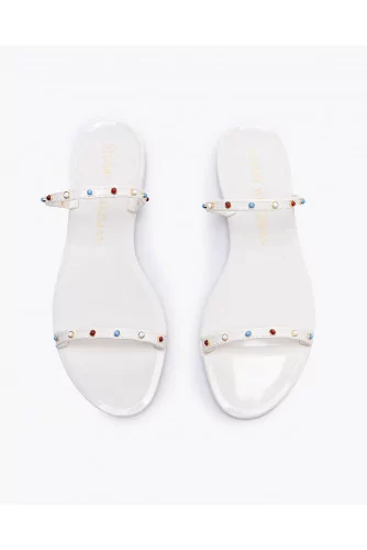 PVC mules with colored stones
