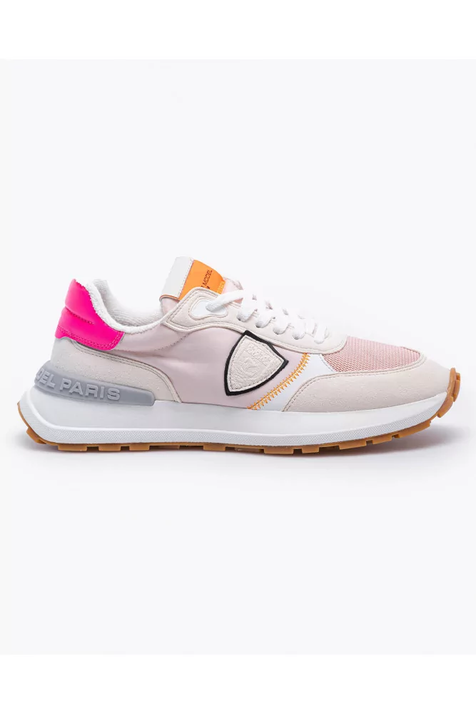 Philippe Model - Antibes - Baskets en croûte de cuir avec empiècements et écusson 37 multicolor