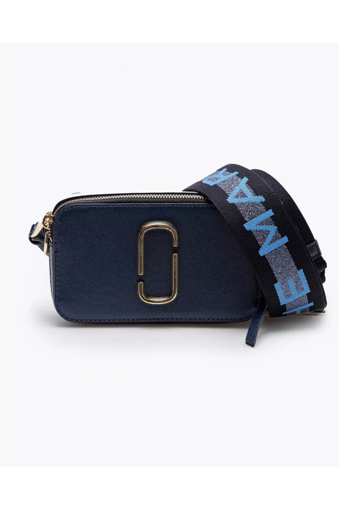 The Snapshot of Marc Jacobs - Blue printed leather rectangular bag with  shoulder strap for women