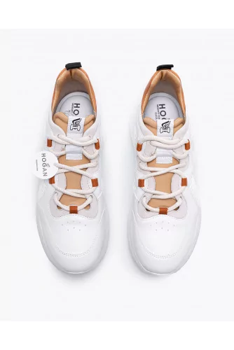 Speedy Run - Leather and textile sneakers with yokes