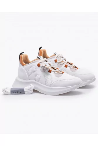 Achat Speedy Run - Leather and textile sneakers with yokes - Jacques-loup
