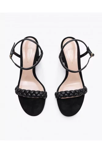 Leather sandals with braided strap 60