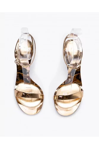 Sandales en cuir miroir avec bride amovible 95