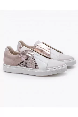 Achat Nappa leather sneakers with yokes - Jacques-loup
