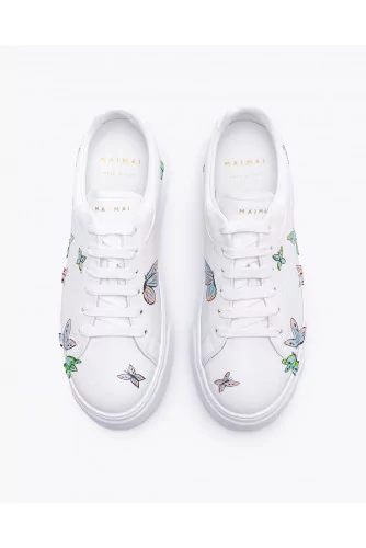 Achat Nappa leather sneakers with butterfly print 45 - Jacques-loup