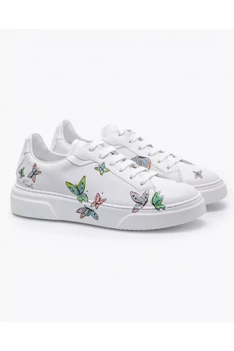 Achat Nappa leather sneakers with butterfly print 45 - Jacques-loup