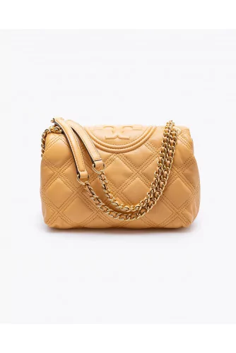 Sac Tory Burch "Fleming soft glazed medium" nappa abricot