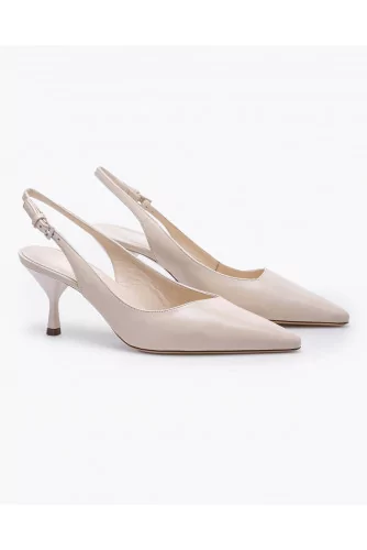 Nappa leather slingback shoes with pointed toe 65