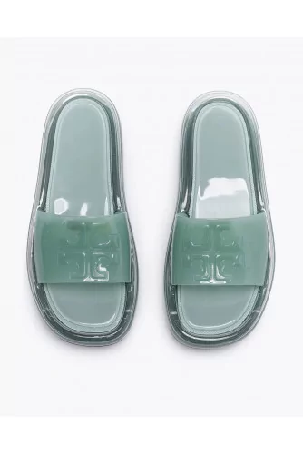 Bubble Jelly - Gum mules with transparent sole