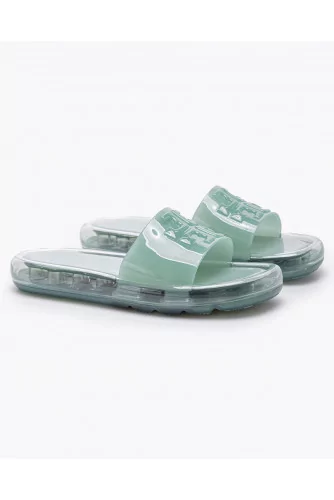 Bubble Jelly - Gum mules with transparent sole