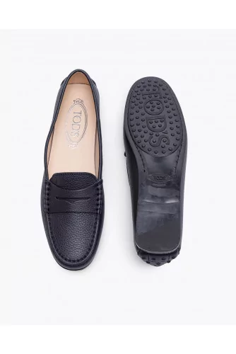 City Gommino - Grained leather mocassins with decorative penny strap