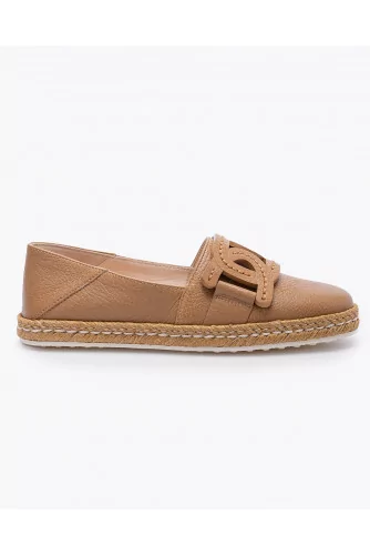 Espadrille Tod's nappa naturel avec motif maillon pour femme