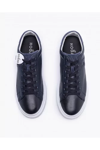 H365 - Fine and light leather and split leather sneakers