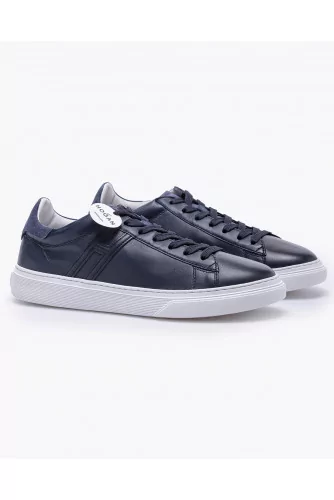 Achat H365 - Fine and light leather and split leather sneakers - Jacques-loup