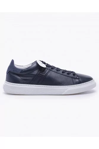 Achat H365 - Fine and light leather and split leather sneakers - Jacques-loup