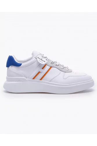 H580 - Nappa leather sneakers with highlighted logo