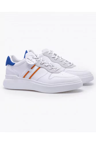 H580 - Nappa leather sneakers with highlighted logo