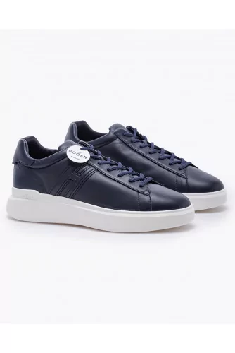 H580 - Nappa leather sneakers with H logo