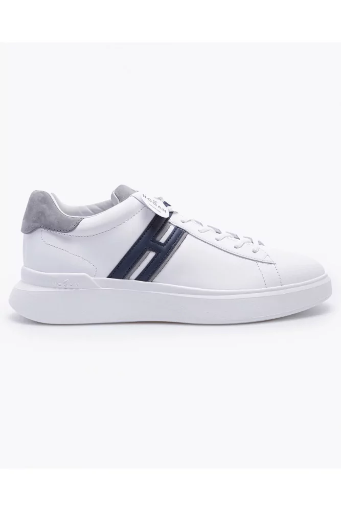 Hogan - H580 - Baskets en cuir nappa avec logo 11 blanc