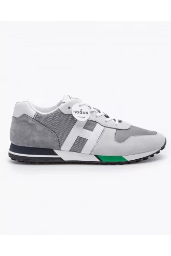 H383 - Split leather sneakers with yokes