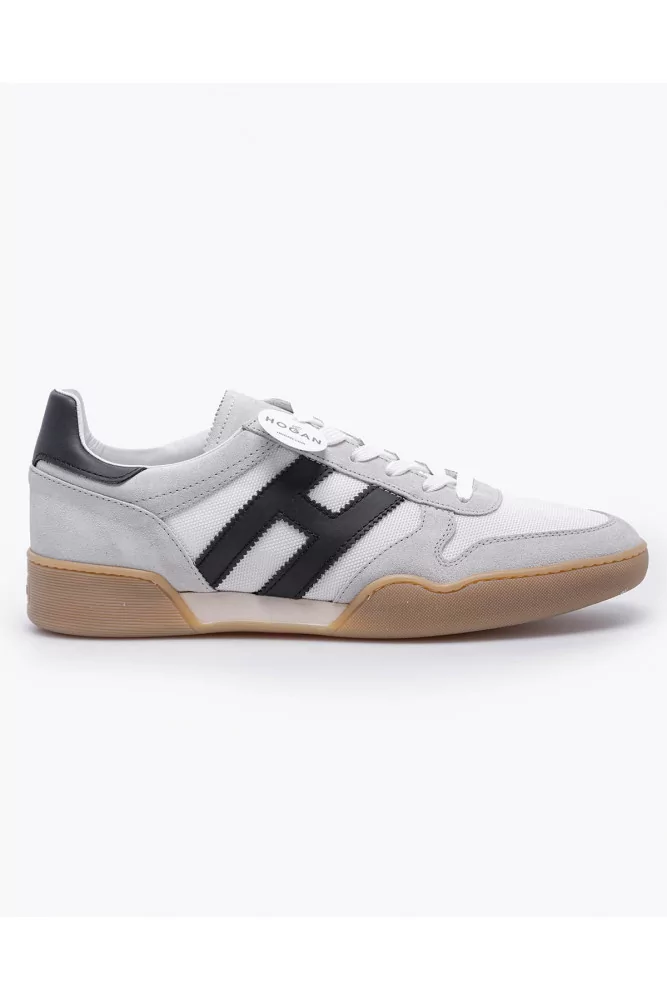 H357 - Split leather and toile sneakers