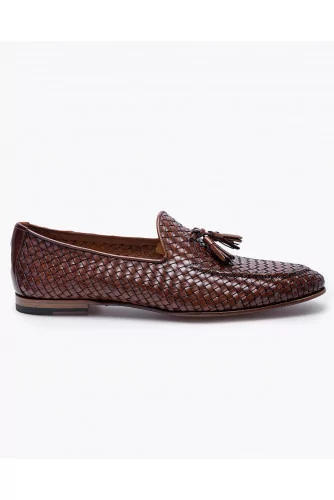 Achat Patina braided leather moccasins with tassels - Jacques-loup