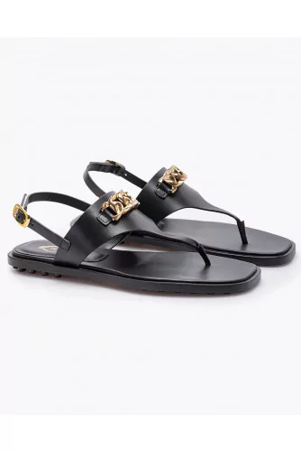 Achat Leather toe-tong sandals with links - Jacques-loup