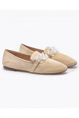 Achat Suede moccasins with plexi chain - Jacques-loup