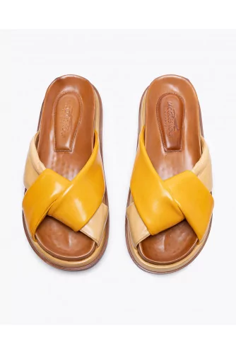 Achat Leather mules with interlaced straps - Jacques-loup