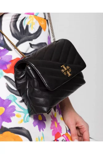 Kira Mini - Quilted leather bag with logo