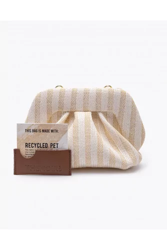 Mini clutch bag made of eco-responsible raffia