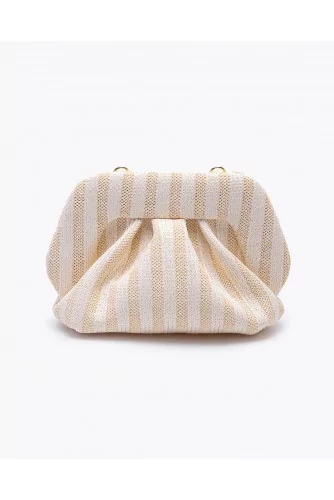 Mini clutch bag made of eco-responsible raffia