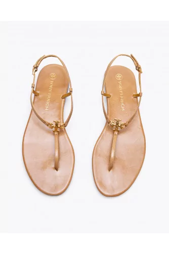 Capri Strap Sandals - Sandales entredoigt en cuir avec logo