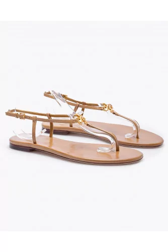 Capri Strap Sandals - Sandales entredoigt en cuir avec logo