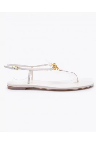 Capri Strap Sandals - Sandales entredoigt en cuir avec logo