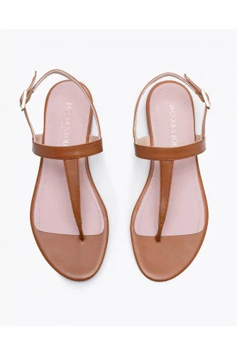 Leather toe thong sandals 10