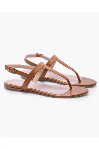 Leather toe thong sandals 10